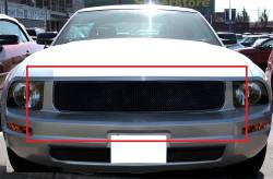 APS - APS Wire Mesh Grille Black 05-09 Ford Mustang V6 GR06GFJ12H - Image 1