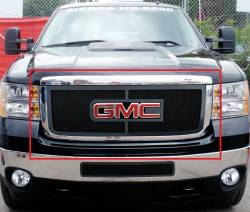 APS - APS Wire Mesh Grille Black 11-14 GMC Sierra 2500/3500 GR07GFH34H - Image 1