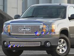 APS - APS Wire Mesh Grille-Polish 07-13 GMC Sierra 1500/HD GR07GFD74T - Image 1