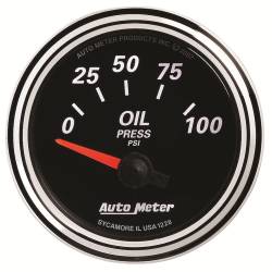 AutoMeter - AutoMeter 1228 Designer Black II Oil Pressure Gauge 2-1/16" Short Sweep 100psi - Image 1