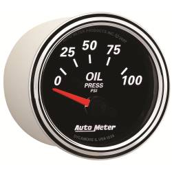 AutoMeter - AutoMeter 1228 Designer Black II Oil Pressure Gauge 2-1/16" Short Sweep 100psi - Image 3