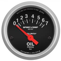 AutoMeter - AutoMeter 3327-M Sport-Comp Air Core Oil Pressure Gauge 7-Bar 2-1/16" - Image 1