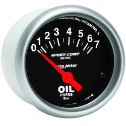 AutoMeter - AutoMeter 3327-M Sport-Comp Air Core Oil Pressure Gauge 7-Bar 2-1/16" - Image 3