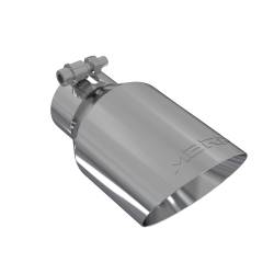 MBRP Exhaust - MBRP Exhaust T5123 Tip 4" OD Dual Wall Angled 2" Inlet 8" Length T304 - Image 1