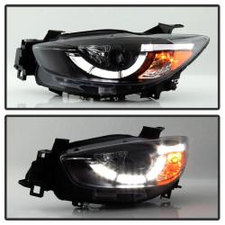 Spyder Auto - Spyder Auto 5083319 DRL Projector Headlights Black/Clear for 13-15 Mazda CX5 - Image 4