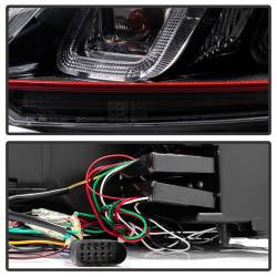 Spyder Auto - Spyder Auto 5082046 DRL Projector Headlights Black/Clear for VW Golf/GTI - Image 3