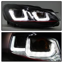Spyder Auto - Spyder Auto 5082046 DRL Projector Headlights Black/Clear for VW Golf/GTI - Image 5