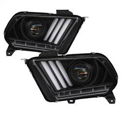Spyder Auto - Spyder Auto 5085429 Black Light Bar Projector Headlights for 10-14 Ford Mustang - Image 1
