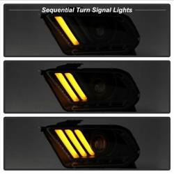 Spyder Auto - Spyder Auto 5085429 Black Light Bar Projector Headlights for 10-14 Ford Mustang - Image 8