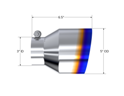 MBRP Exhaust - MBRP Exhaust T5184BE 3" Inlet Exhaust Tip T304 Stainless Steel Burnt End Tips - Image 2