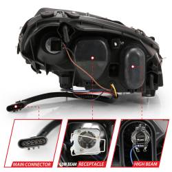Anzo USA - Anzo USA 121553 Projector Headlight Set w/Halo for 05-13 Corvette - Image 5