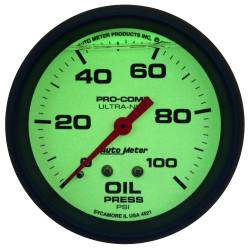 AutoMeter - AutoMeter 4221 Ultra-Nite Liquid Filled Mech Oil Pressure Gauge 0-100PSI 2-5/8" - Image 2