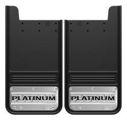 Gatorback - Gatorback 12"x23" Universal Black Mud Flaps Platinum Logo GA1223PL - Image 1
