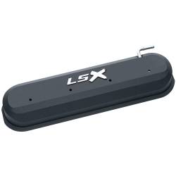 Proform - Proform 141-256 Raised "LSX" Emblem Aluminum Valve Covers Black Crinkle - Image 1