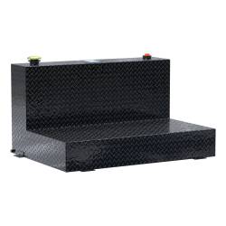 UWS - UWS TT-85-L-T-P-BLK Gloss Black 85-Gallon L-Shape Aluminum Transfer Tank - Image 1