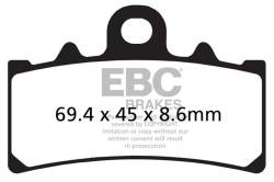 EBC Motorcycle Brakes - EBC Motorcycle Brakes FA606HH Double-H Sintered Pads for 15-16 390 Duke RC 390 - Image 1