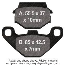 EBC Motorcycle Brakes - EBC Motorcycle Brakes FA67/3 Organic FA Series Pads - Image 1