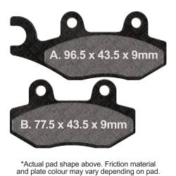 EBC Motorcycle Brakes - EBC Motorcycle Brakes SFA228 SFA Series Scooter Organic Pads - Image 1