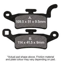 EBC Motorcycle Brakes - EBC Motorcycle Brakes SFA492 SFA Series Scooter Organic Pads for YW125 Zuma 125 - Image 1