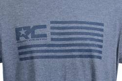 Rough Country Suspension Systems - Rough Country 840792X Flag T-Shirt 2XL Blue Frost - Image 2