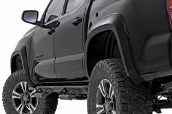 Rough Country Suspension Systems - Rough Country Sport Fender Flares Black Onyx for 16-23 Tacoma S-T11621-202 - Image 1