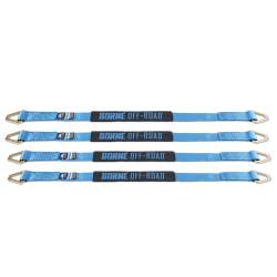 Mishimoto - Mishimoto BNRTC-TD-4BL Borne Off-Road Vehicle Ratchet Tie-Down Kit Blue - Image 1