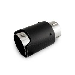Mishimoto - Mishimoto MMEXH-TIP-CFM25P Mishimoto Carbon Fiber Exhaust Tip M Logo 2.5" - Image 1