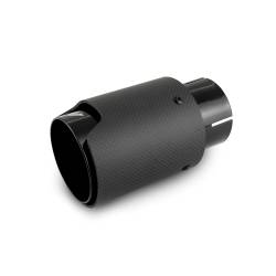 Mishimoto - Mishimoto MMEXH-TIP-CFM25BK 2.5" Carbon Fiber Exhaust Tip M Logo - Image 1