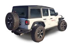 TrailFX - TrailFX JL05RF Fender Flare Flat 5.5" Tire Cover Black 1.5" Tubing w LED Pair - Image 1