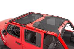 TrailFX - TrailFX MBT002 Bikini Top Black Mesh for Windshield & Roll Bar Full Coverage - Image 1