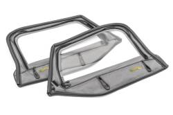 MasterTop - MasterTop 16019235 Fabric Upper Door Skins Black Diamond for 97-06 Wrangler TJ - Image 1