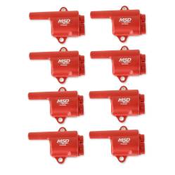 MSD Ignition 82868 Pro Power Direct Ignition Coil for 99-07 GM LS Truck Red 8Pc