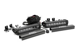 Rough Country Suspension Systems - Rough Country Black Series 8" Single Row LED Light Bar Pair 70728BL - Image 1