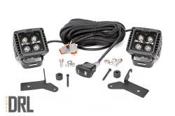 Rough Country 70052DRLA A-Pillar 2" LED Ditch Light Kit Spot for Jeep JL/JT