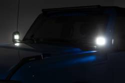 Rough Country Suspension Systems - Rough Country 71047 A-Pillar 2" LED Ditch Light Kit-Spot for 21-25 Ford Bronco - Image 4