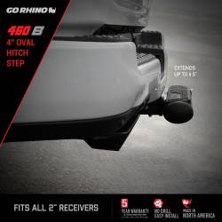 Go Rhino - Go Rhino 460B 4" Oval Rhino Hitch Step - Image 6