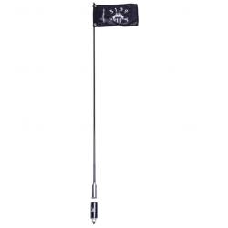 5150 Whips 48" Black Safety Day Whip.5" Shaft w/Magnet Mount & Flag-Each