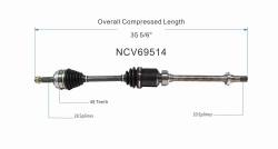 GSP - GSP NCV69514 Front Right CV Axle Assembly for Toyota FWD - Image 6