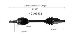 GSP - GSP NCV69532 Front Left CV Axle Assembly for 10-11 Toyota Camry 2.5 - Image 6