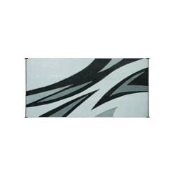 Faulkner - Faulkner 46341 Reversible RV Patio Mat Black Summer Waves Design 8'x20' - Image 2
