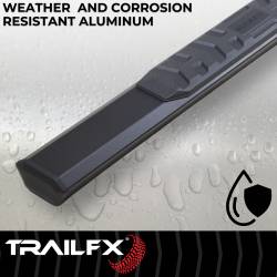 TrailFX - TrailFX AL4023B A4 Series Nerf Bars 4.5" Hex Black for Rocker Panel Mount - Image 2