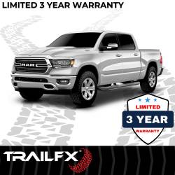 TrailFX - TrailFX A1013B 4" Oval Nerf Bar Black Steel Side Steps w/Pads & End Caps - Image 2