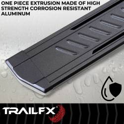 TrailFX - TrailFX AL6020B w/6.5" Wide Step Area Rocker Panel Mount Nerf Bar Set - Image 2