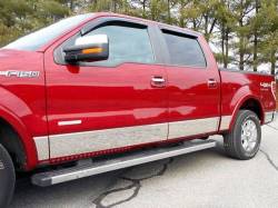 QAA TH44317 Stainless Rocker Panel Trim 12pc for 06-08 Lincoln Mark LT