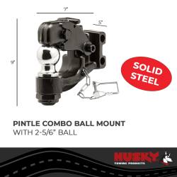 Husky Towing - Husky Towing 2-5/16" 13K Pintle Hook Combo Ball Mount 33114 - Image 2