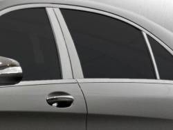 Quality Automotive Accessories - QAA PP14086 6Pc Stainless Steel Pillar Trim for 14-20 Mercedes S Class - Image 1