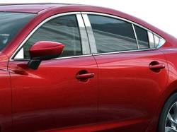 Quality Automotive Accessories - QAA PP14763 12Pc Stainless Steel Pillar Trim for 14-20 Mazda Mazda6 - Image 1