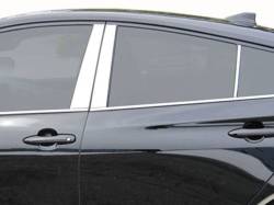 Quality Automotive Accessories - QAA PP16136 6Pc Stainless Steel Pillar Trim for 2016-2022 Toyota Prius - Image 1
