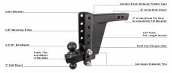BulletProof Hitches - BulletProof ED208 2.0" Extreme Duty 8" Drop Or Rise Hitch - Image 7