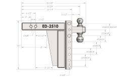 BulletProof Hitches - BulletProof ED2510 2.5" Extreme Duty 10" Drop Or Rise Hitch - Image 7